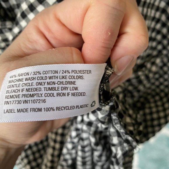 SOLDAva & Viv black and white gingham hi low dress - Picture 8 of 8